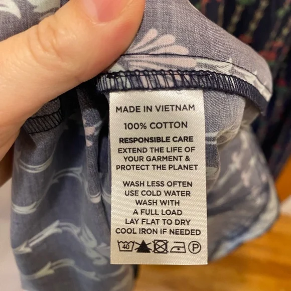 The Margot dress Hill House small in navy trailing fern - Picture 11 of 11